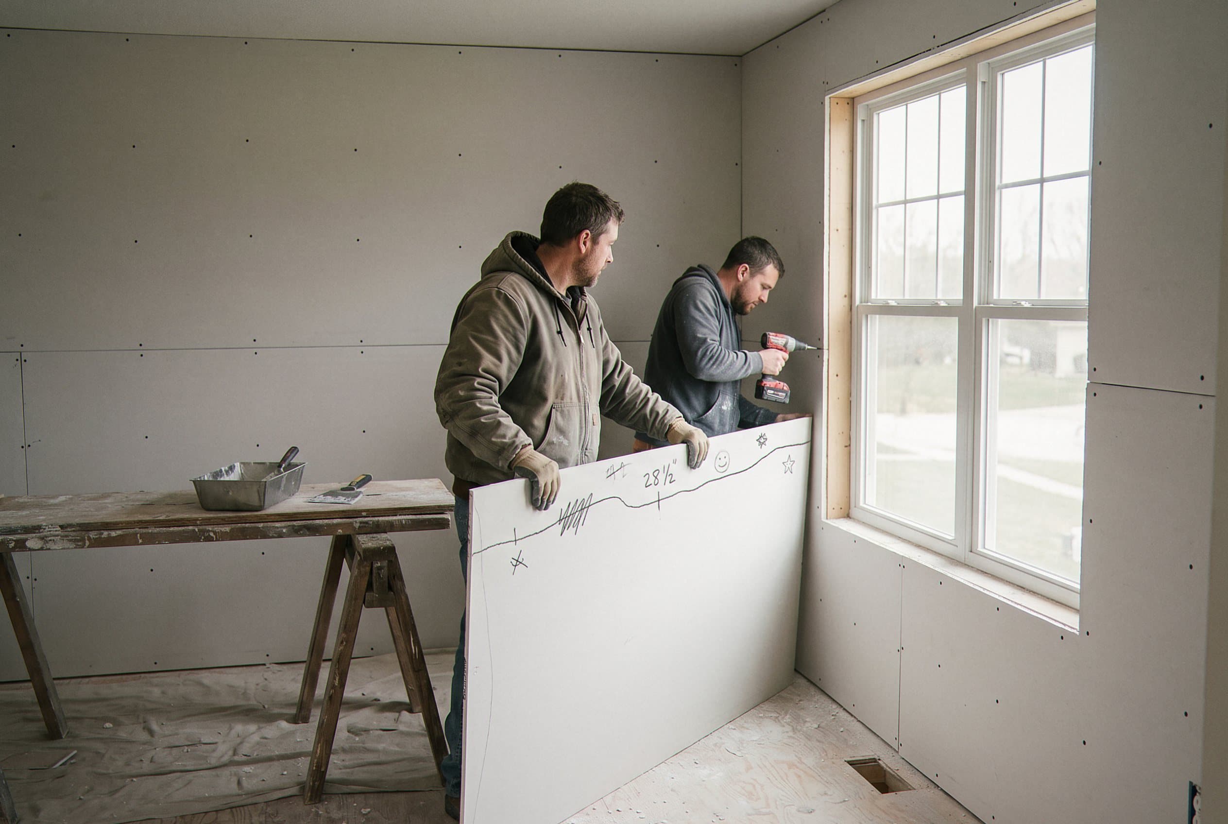 Framing and structural repair during flood restoration