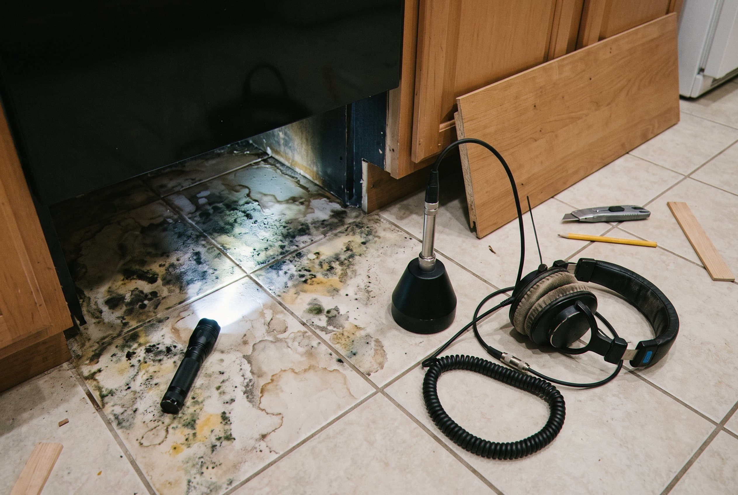 Acoustic and thermal detection equipment for leak locating